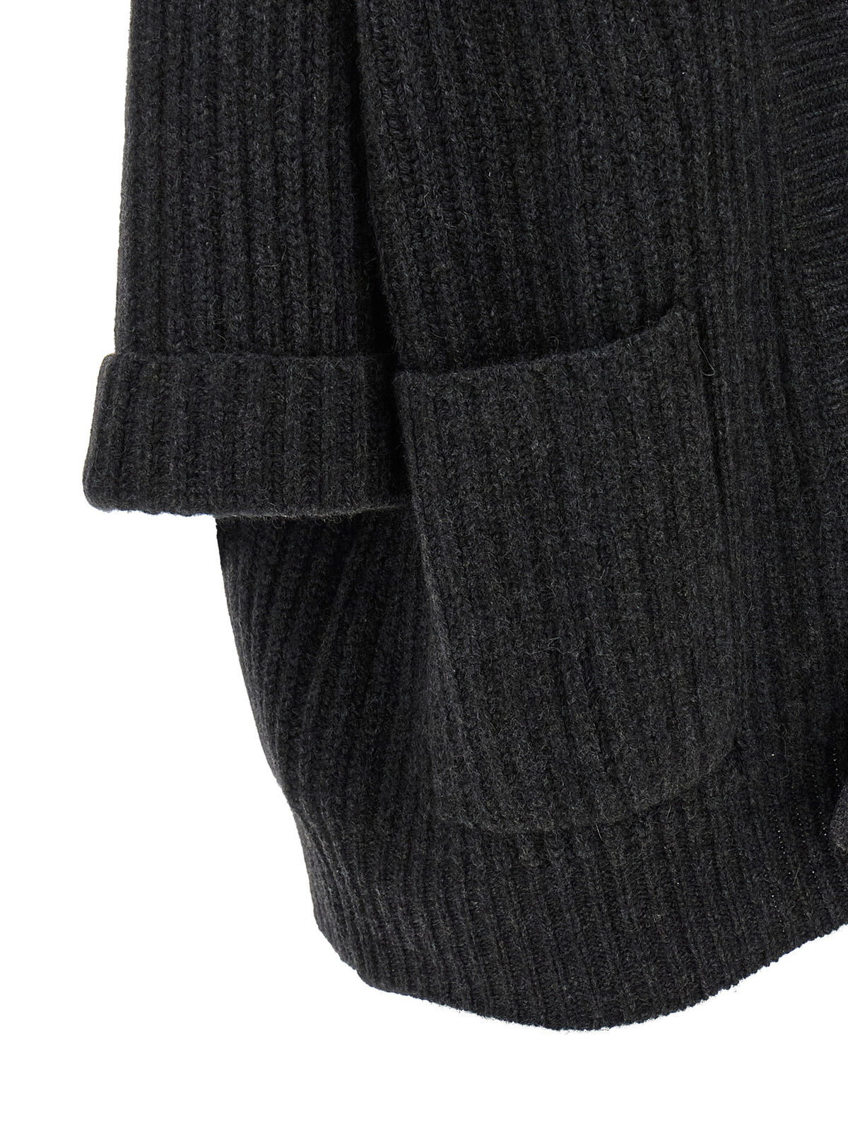BE YOU Gray Cashmere Cardigan