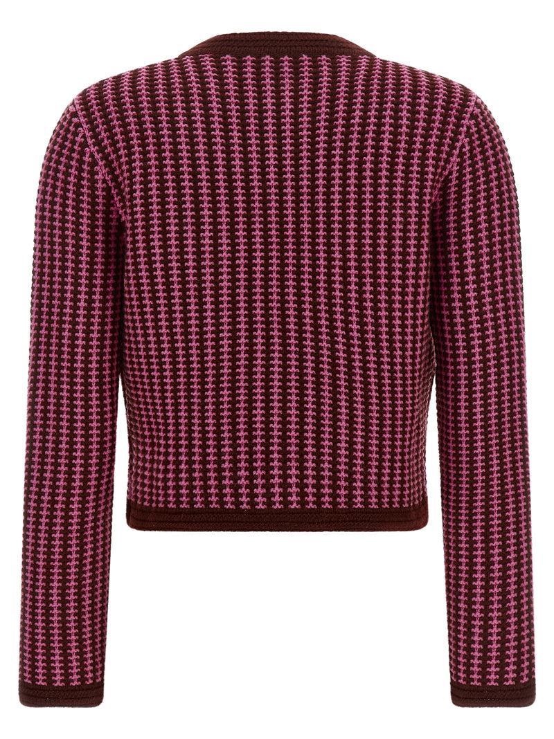 Cardigan en Laine Vierge Multicolore Versace