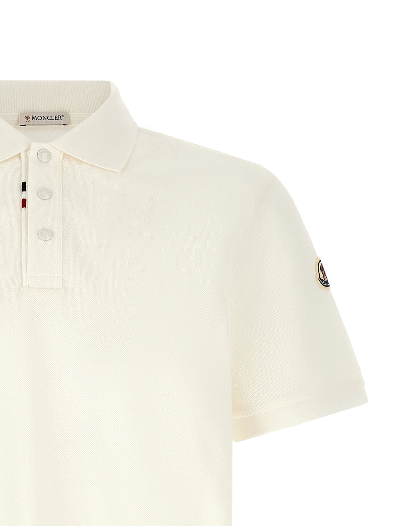 Moncler White Cotton Polo Shirt - Classic Fit & Timeless Style