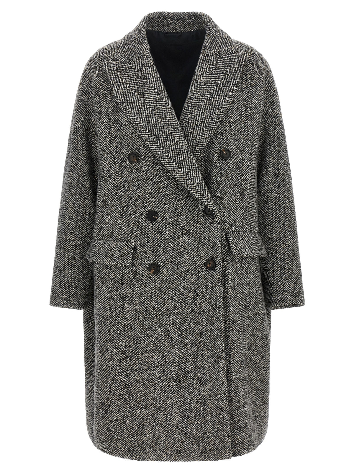 Brunello Cucinelli Gray Virgin Wool Coat