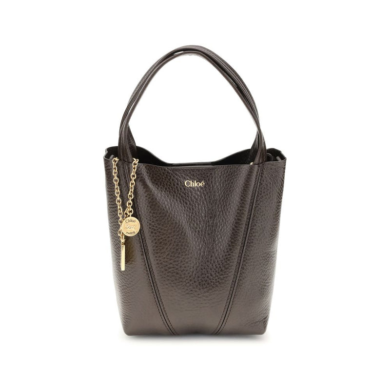 Sac porté épaule Chloé en cuir de veau marron Bos Taurus