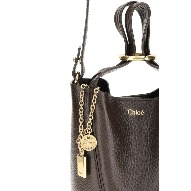 Sac porté épaule Chloé en cuir de veau marron Bos Taurus
