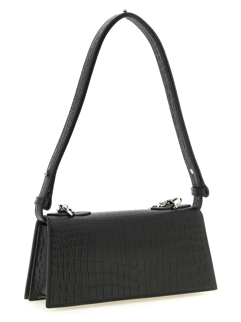 Alexander McQueen Black Calfskin Jewelled Mini Shoulder Bag