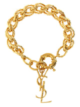Saint Laurent Gold Brass Bracelet