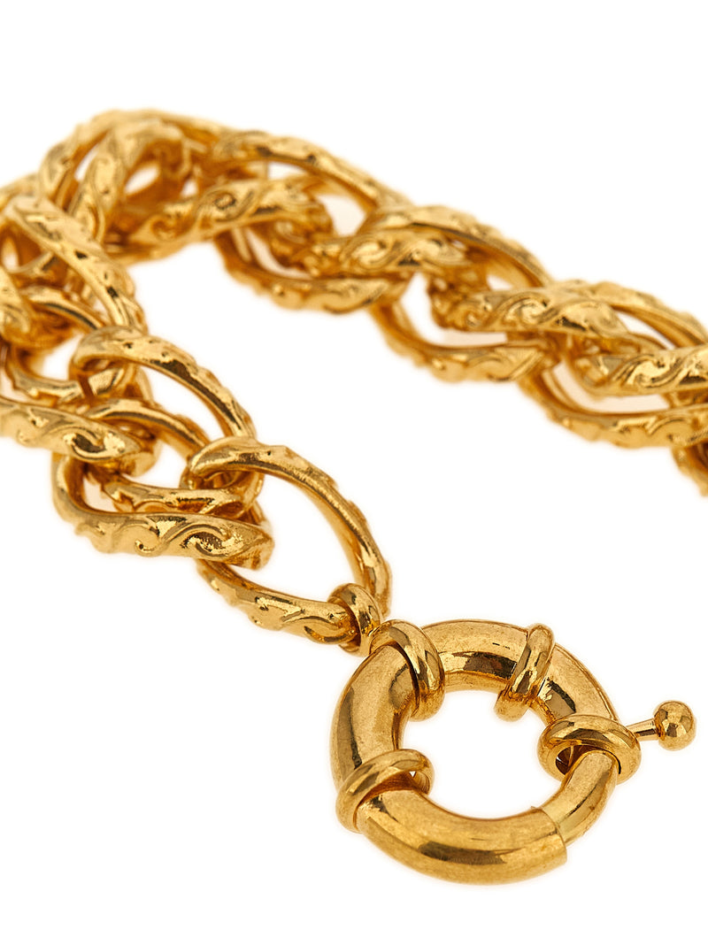 Saint Laurent Gold Brass Bracelet - Elegant Accessory