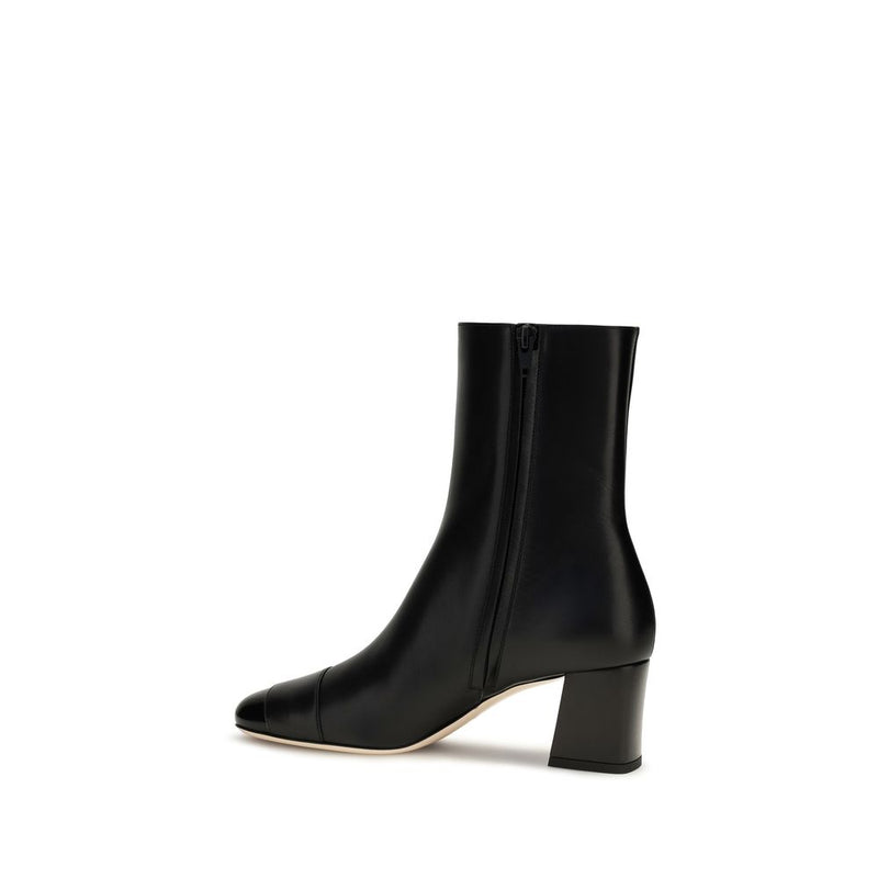 Valentino Garavani Black Calf Leather Bos Taurus Ankle Boots