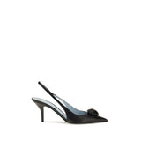 Valentino Garavani Black Calf Leather Bos Taurus High Heel Pumps