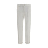 PT Torino White Cotton Slim Fit Jeans