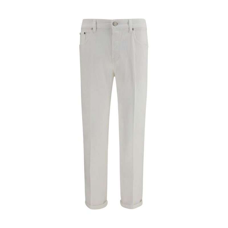 PT Torino White Cotton Slim Fit Jeans