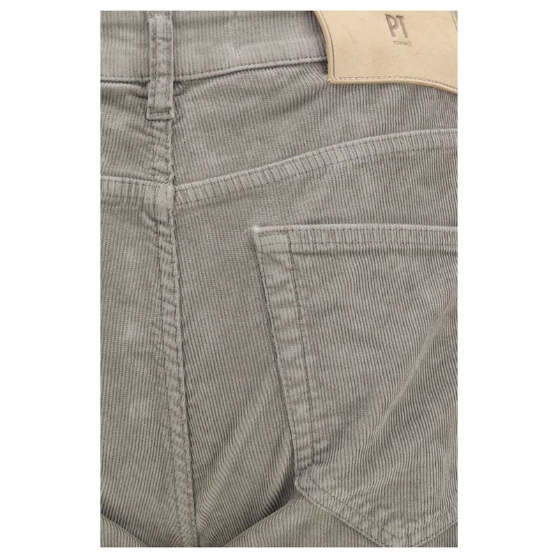 PT Torino Gray Cotton Casual Pants