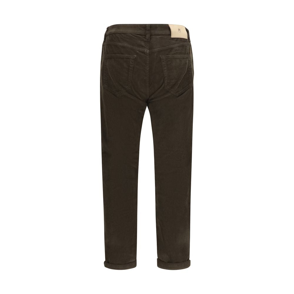 PT Torino Brown Cotton Casual Pants