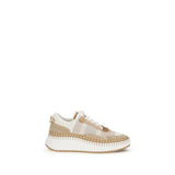 Chloé Beige Nylon Athletic Sneakers