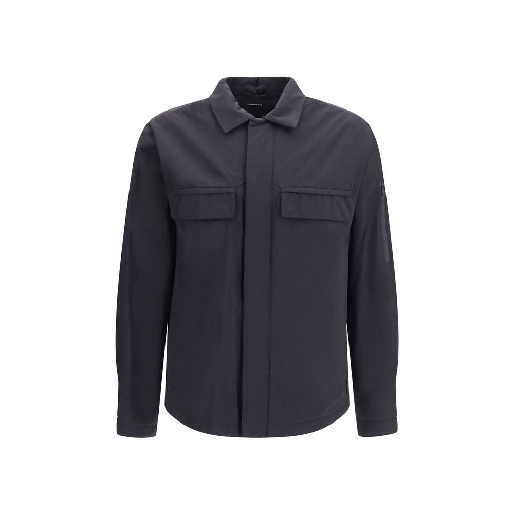 LAMINAR Black Polyamide Full-Length Jacket