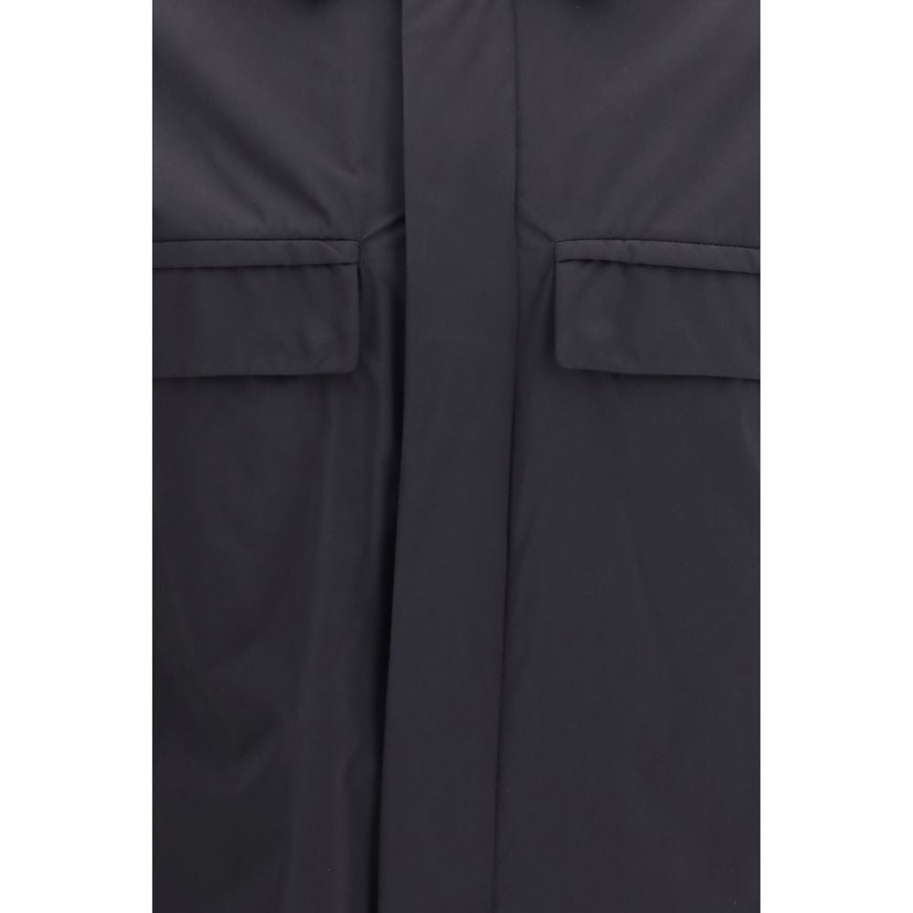 LAMINAR Black Polyamide Full-Length Jacket