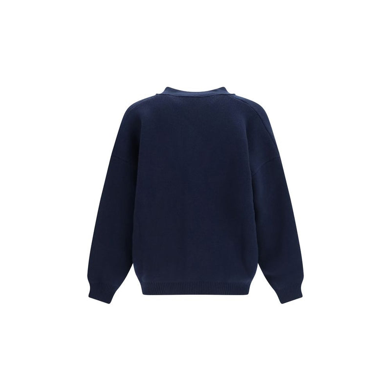 Laneus Blue Wool Oves Aries Cardigan for Men