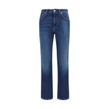 Dolce & Gabbana Blue Cotton Straight-Leg Jeans for Women