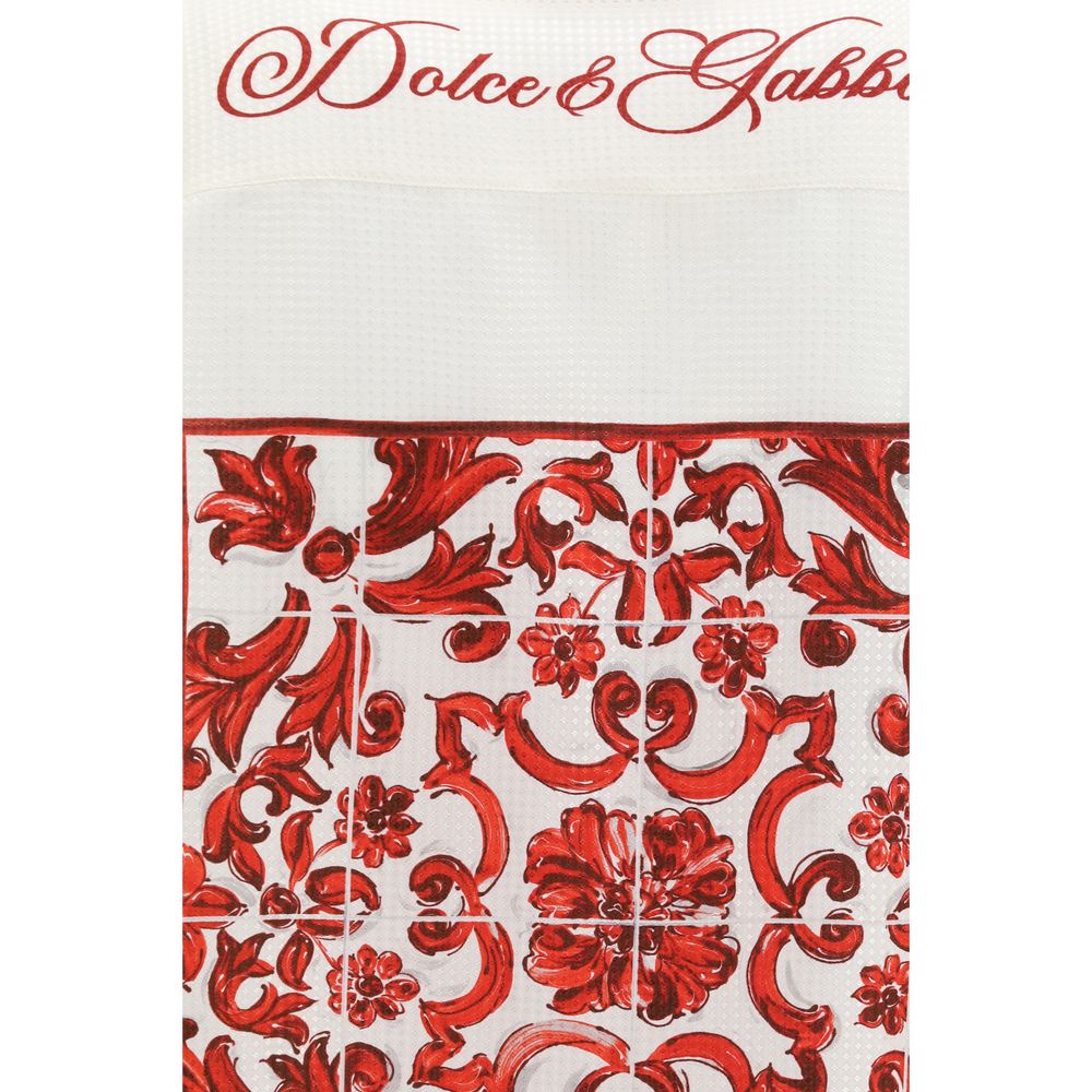 Dolce & Gabbana White Silk Pattern Shirt - Hawaii Fit