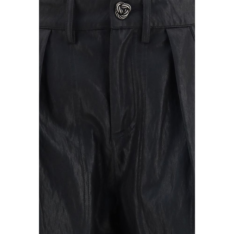 Kristina Ti Black Polyester Casual Pants