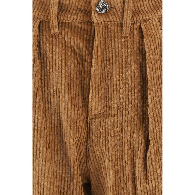Kristina Ti Brown Cotton Casual Pants