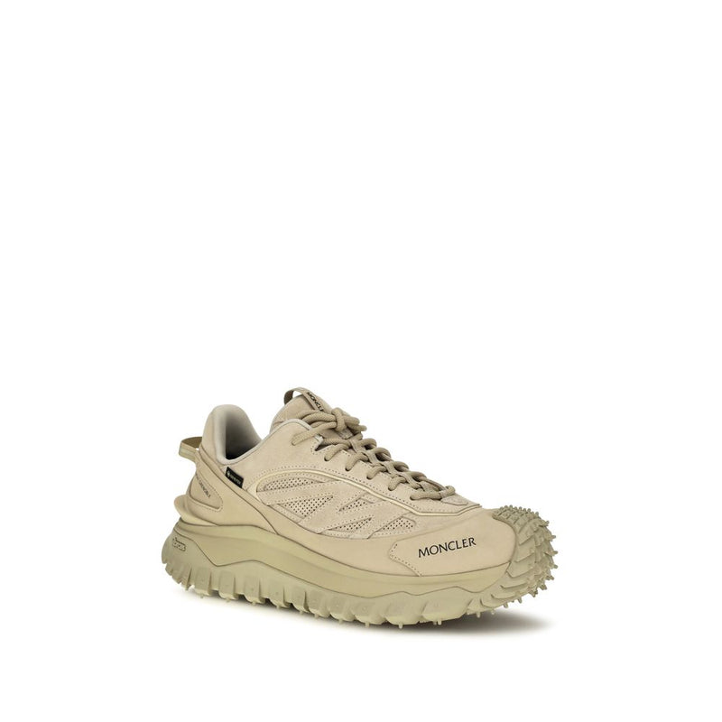 Moncler Beige Calf Leather Bos Taurus Athletic Sneakers