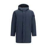 Stone Island Blue Polyester Coat