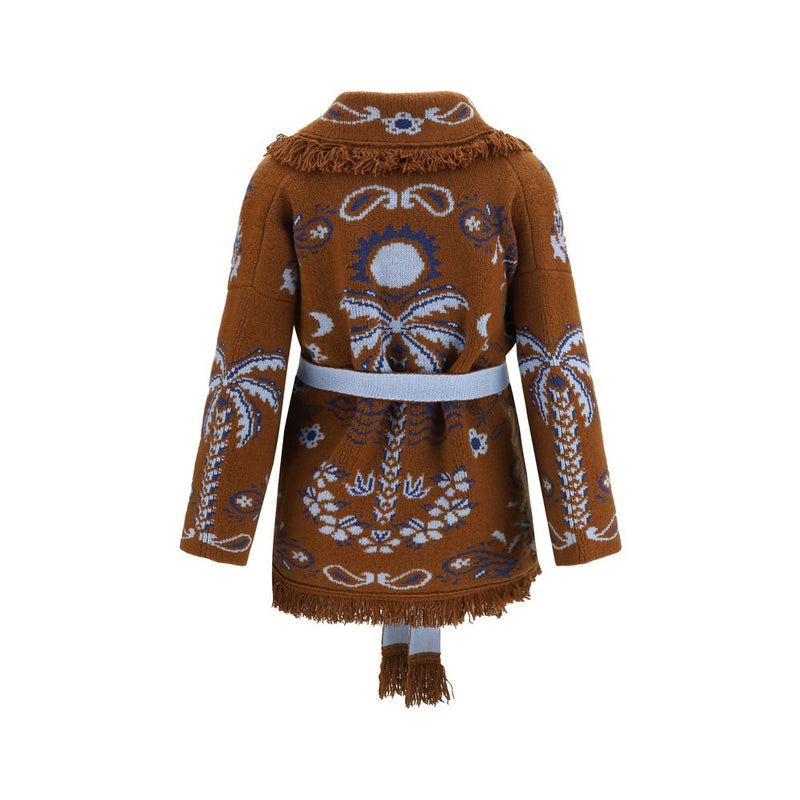 Alanui Brown Wool Oves Aries Cardigan