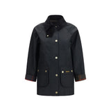 Barbour Black Cotton Full-Length Jacket