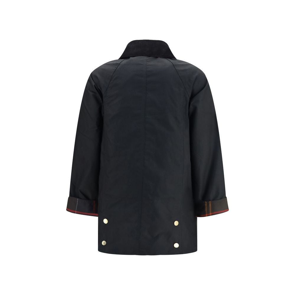 Barbour Black Cotton Full-Length Jacket