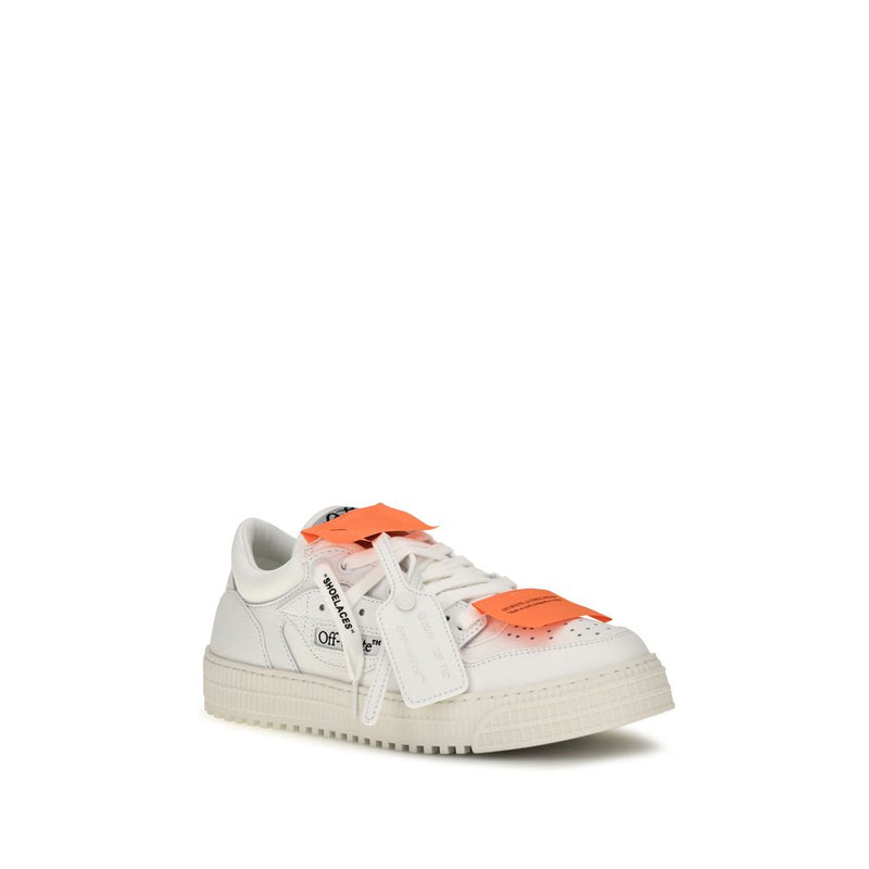 Off-White White Calf Leather Bos Taurus Low Top Sneakers