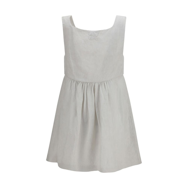 Miu Miu White Linen Casual Dress