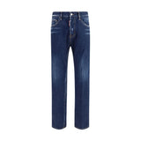 Dsquared² Blue Cotton Straight-Leg Jeans