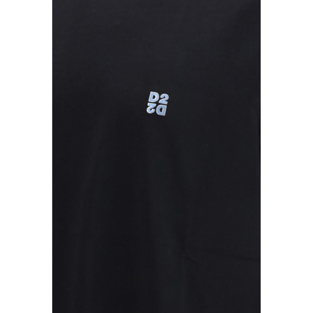 Dsquared² Black Cotton T-Shirt - Metal D2 Logo