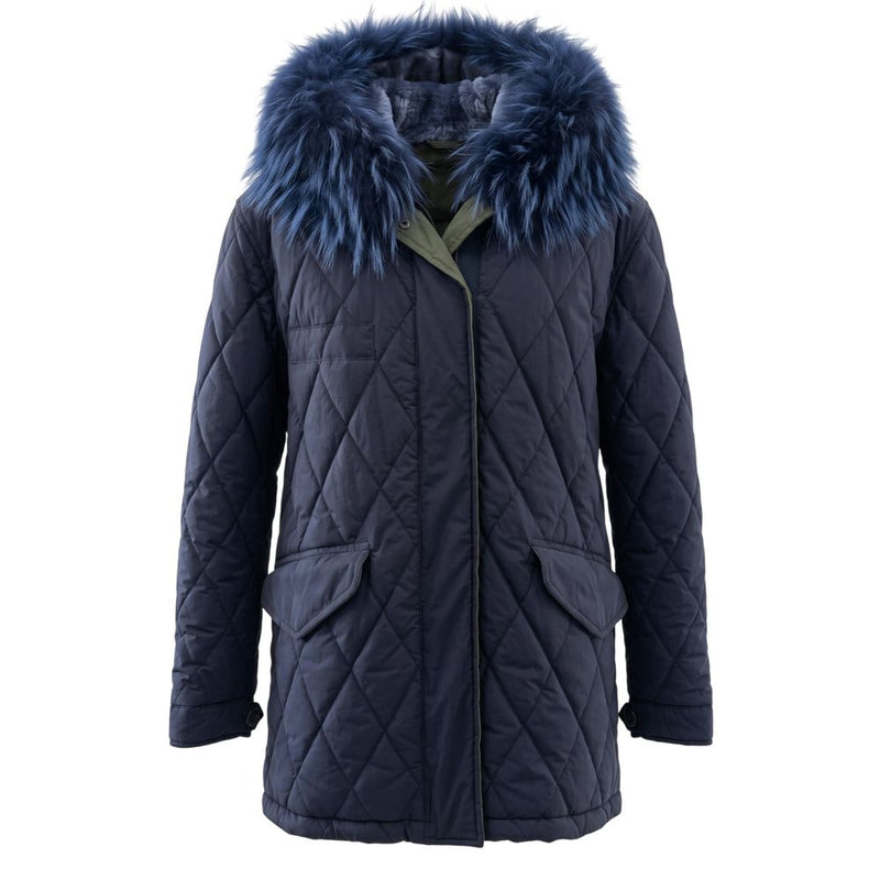 Mr&Mrs Italy Blue Cotton Women's Jacket