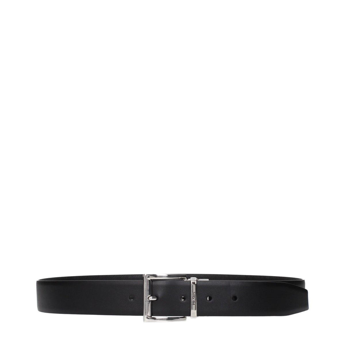 Prada Black Leather Regular Belt