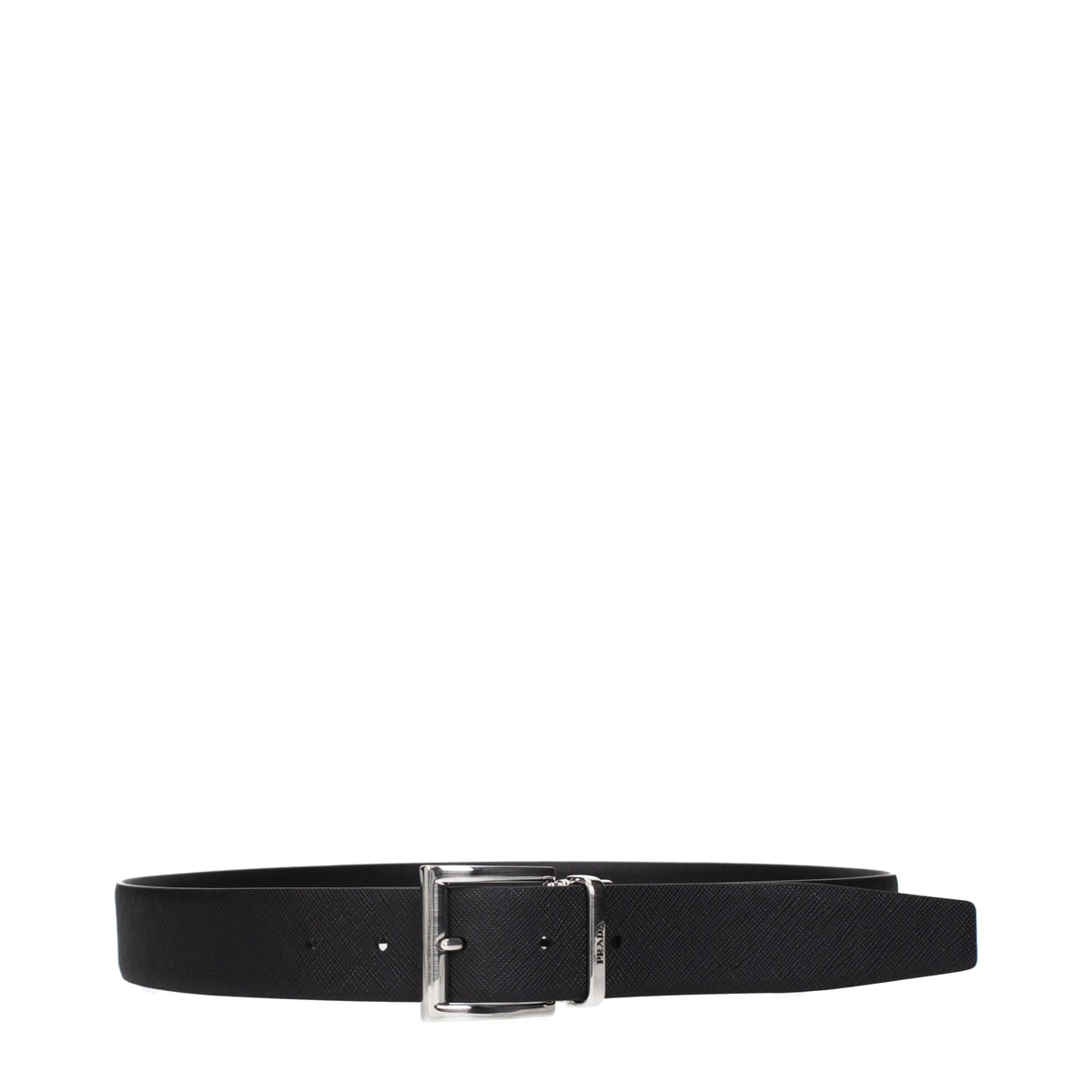 Prada Black Leather Regular Belt