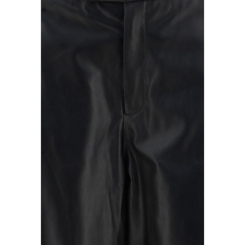Arma Black Leather Pants for Women - Stylish & Refined