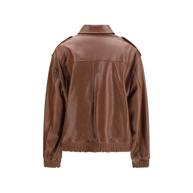 Arma Brown Lamb Ovis Aries Full-Length Jacket - Stylish Comfort