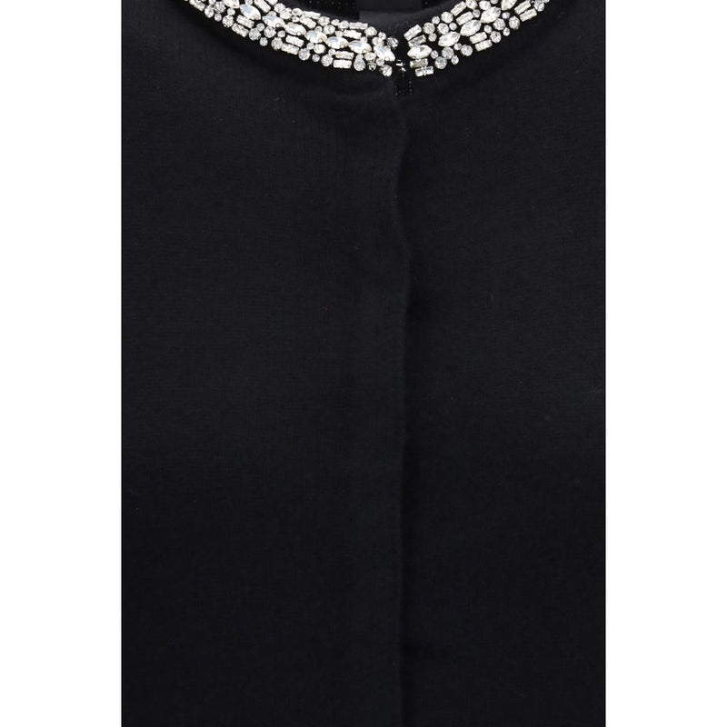 PINKO Black Wool Oves Aries Cardigan