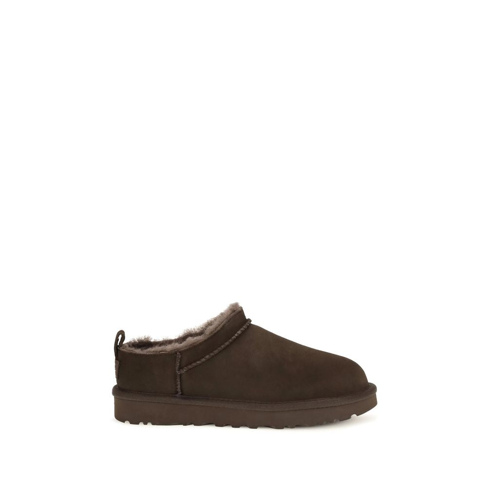 UGG Brown Suede Leather Mules - Classic Comfort
