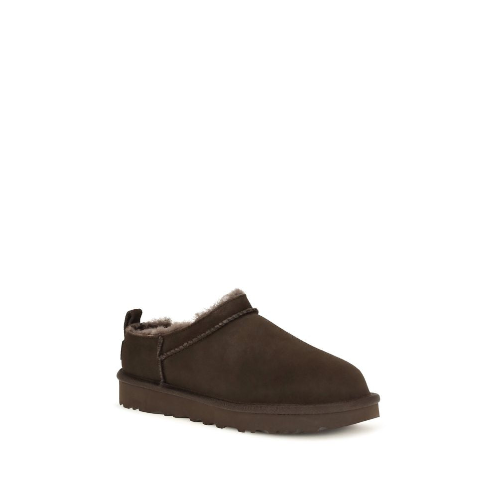UGG Brown Suede Leather Mules - Classic Comfort