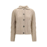 Allude Beige Cashmere Cardigan