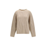 Allude Beige Cashmere Sweater