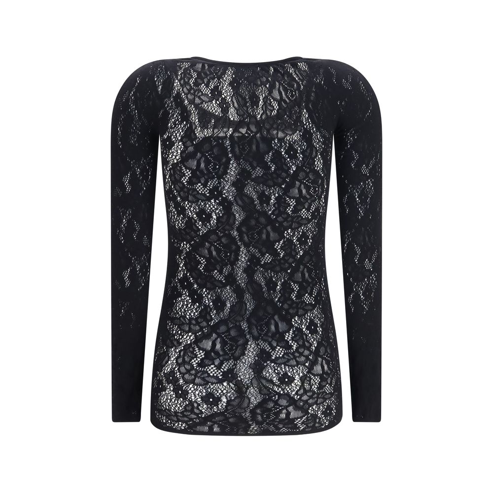 Wolford Infinite Rose Net Black Polyamide Shirt
