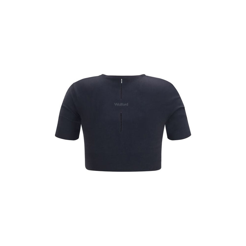 Wolford Black Polyamide T-Shirt - Seamless Fitted Sportswear