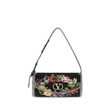 Valentino Garavani Multicolor Linen Devain Shoulder Bag