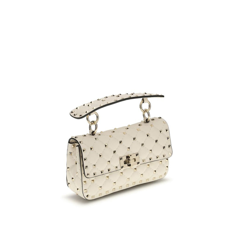 Valentino Garavani Rockstud Spike Mini Top Handle Bag - Beige