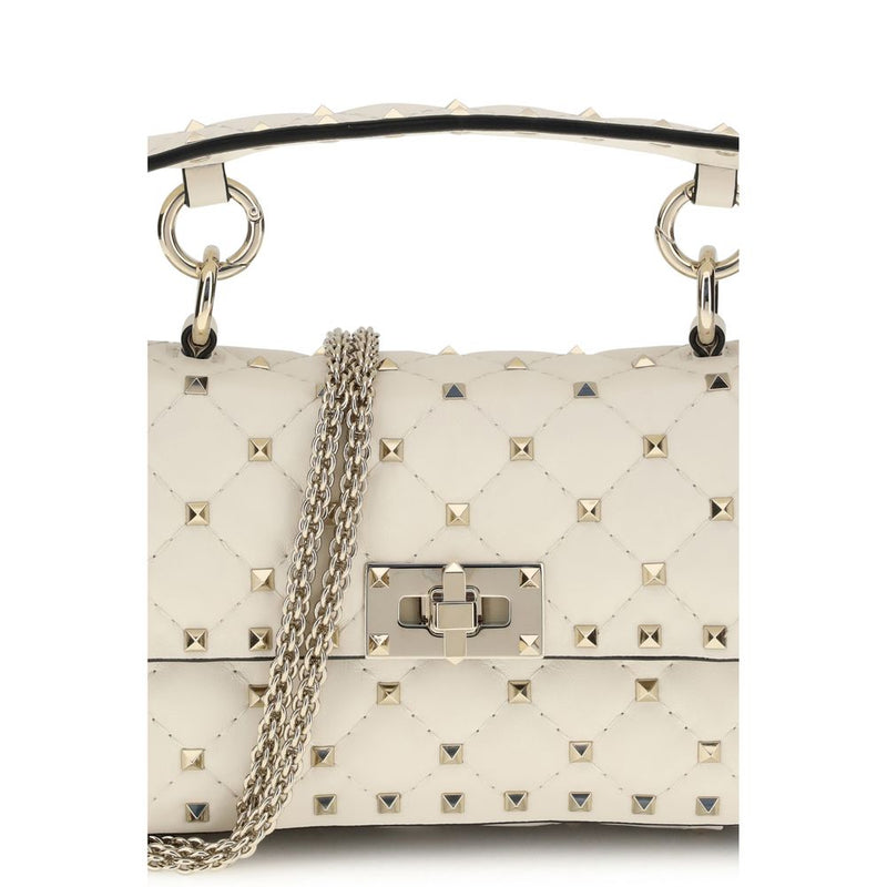 Valentino Garavani Rockstud Spike Mini Top Handle Bag - Beige