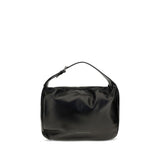 Brunello Cucinelli Black Calf Leather Bos Taurus Shoulder Bag