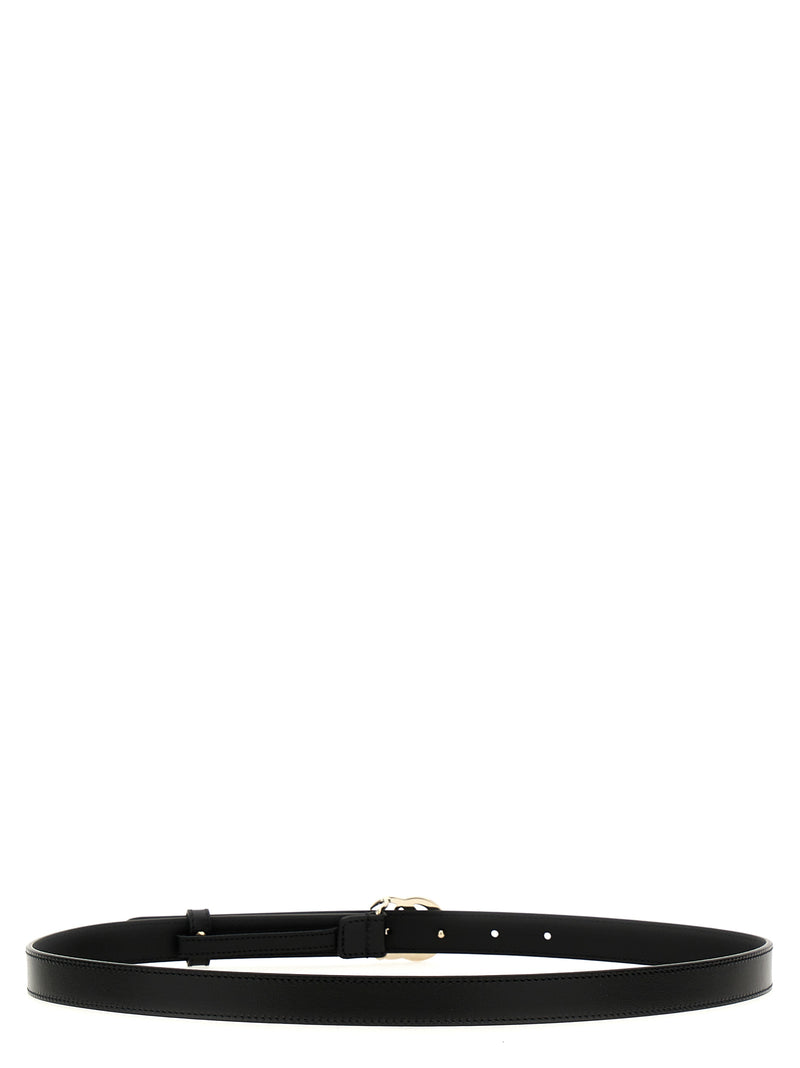 Gucci Black Calfskin GG Marmont Regular Belt