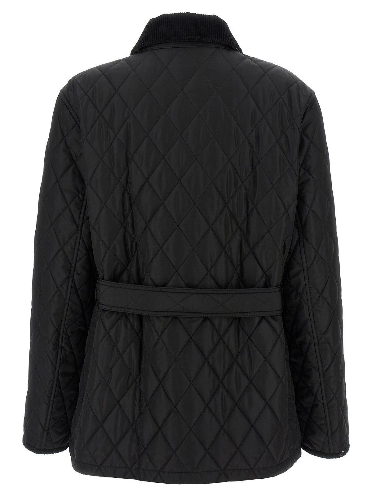 Veste longue en polyamide noir Burberry